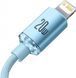 Кабель Baseus Crystal Shine Series Fast Charging Data USB кабель Type-C To IP 20W 1.2m (CAJY001303) Sky Blue 260566 фото 4