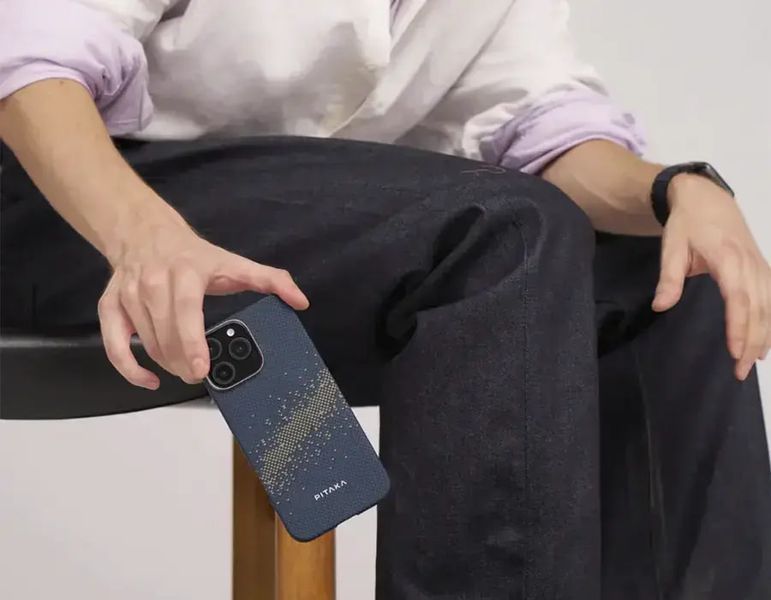 Чохол-накладка iPhone 16 Pro Max Pitaka Tactile Woven Case StarPeak - Milky Way Galaxy (KI1602PMYG) 377925 фото
