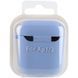Силіконовий футляр з мікрофіброю для навушників Airpods 1/2 Блакитний / Lilac Blue 201993 фото 6