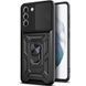 Чохол Ummi Camshield Serge Ring для Samsung Galaxy S21 FE Чорний 390861 фото 1