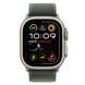 Ремінець Apple Watch Trail Loop Band M/L Для Watch 49mm - Natural Titanium Finish - Green (MXTP3) 330547 фото 2