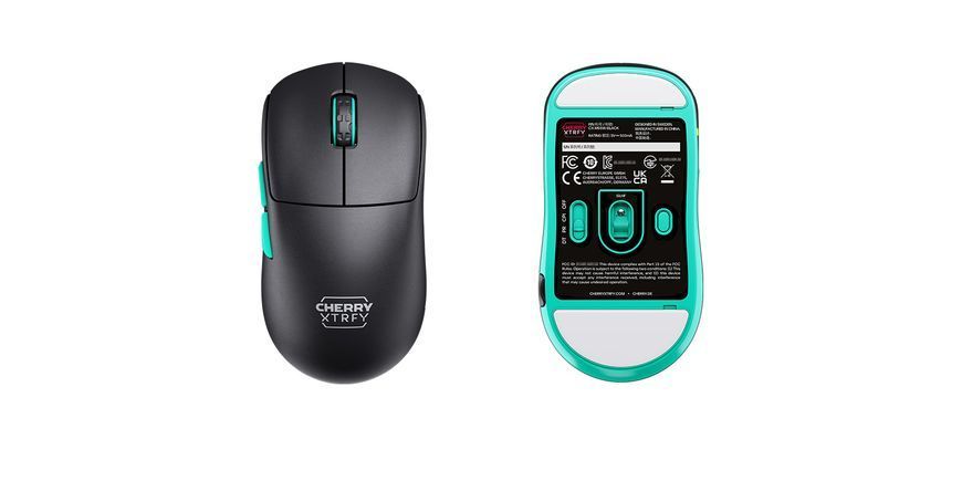 Миша Cherry Xtrfy M68, WL/USB-A, RGB, чорний (CX-M68W-BLACK) 369026 фото