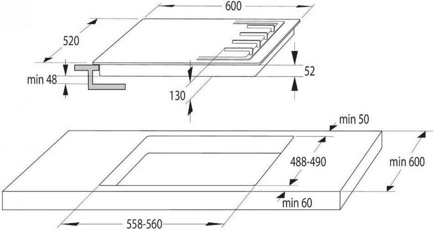Комплект Gorenje (духовка електрична BO6735E02BK + поверхня газова G641EB), 740147, чорн (SET_BO6735E02BK_G641EB) 375225 фото