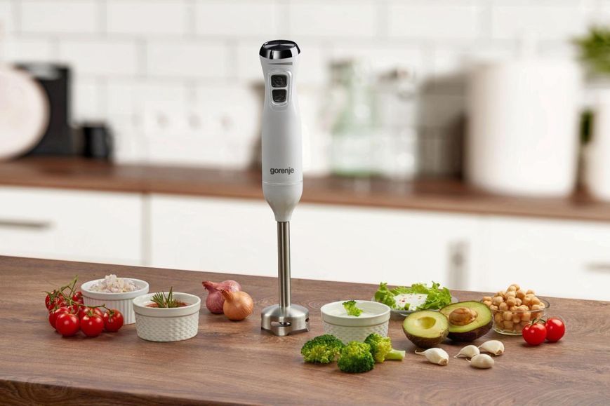 Блендер Gorenje заглибний 600Вт, чаша-600мл, білий (HBX601XG) 363211 фото