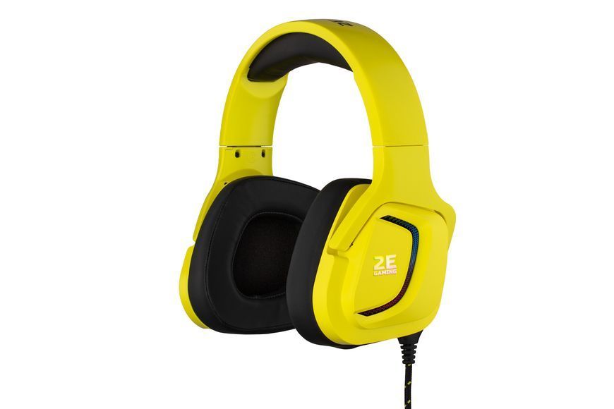Гарнітура ігрова 2E GAMING HG340, 7.1, USB-A, RGB, 2м, жовтий (2E-HG340YW-7.1) 363766 фото