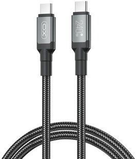 кабель XO NBQ264A High Power Braided Type-C to Type-C - 240W - 2m (Чорний) 388721 фото