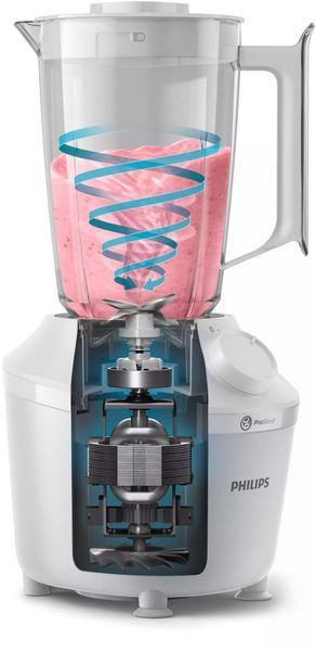Блендер Philips стаціонарний 3000 series 450Вт, чаша-1900мл, чопер, імпульсний режим, білий (HR2041/17) 363220 фото