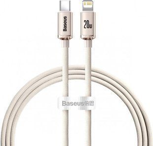 Кабель Baseus Crystal Shine Series Fast Charging Data USB кабель Type-C To IP 20W 1.2m (CAJY001304) Pink 260567 фото