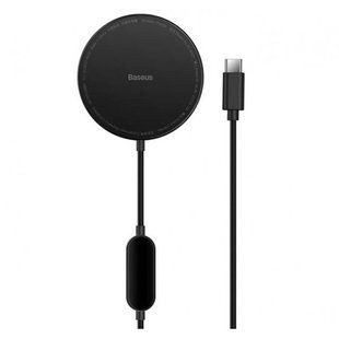 Бездротовий зарядний пристрій Baseus Simple Mini2 Magnetic Wireless Charger 15W (for iP 12/13) (CCJJ010001) Black 258881 фото