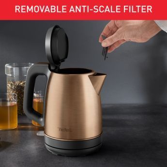 Електрочайник Tefal Coppertinto 1.7л, Strix, нержавіюча сталь, бронзовий (KI280G10) 369955 фото