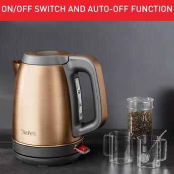 Електрочайник Tefal Coppertinto 1.7л, Strix, нержавіюча сталь, бронзовий (KI280G10) 369955 фото