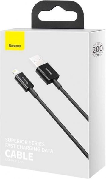 Кабель Baseus Superior Series Lightning 2.4A (CALYS-C01) Black 2m 214775 фото
