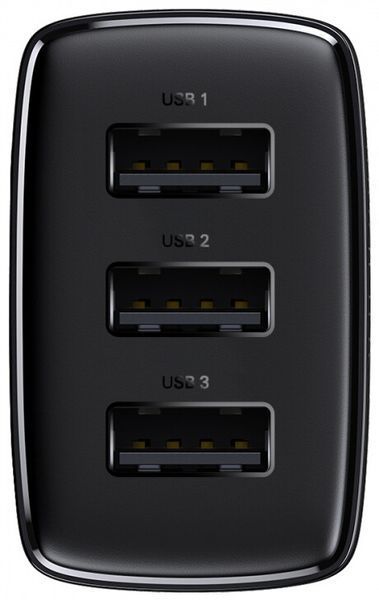 Зарядний Пристрій Baseus Compact 17W (3USB) (CCXJ020101) Black 256135 фото
