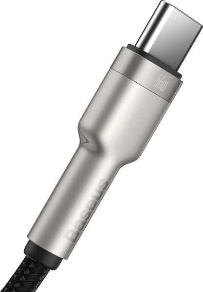 Кабель Baseus Cafule Metal Data Type-C 66W (1m) CAKF000101 Black 253541 фото