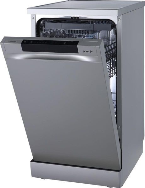 Посудомийна машина Gorenje, 11компл., A+++, 45см, дисплей, 3 кошика, AquaStop, Інвертор, сірий (GS541D10X) 375616 фото