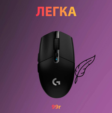 Миша LOGITECH Wireless Gaming Mouse G305 Black 306322 фото