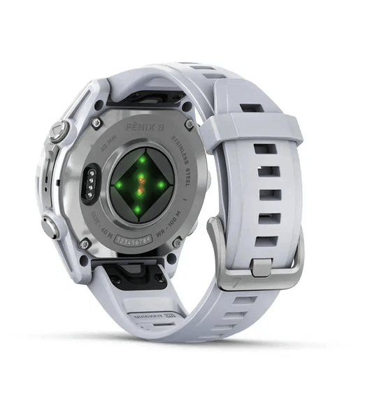 Смарт-годинник Garmin Fenix 8 43mm AMOLED Silver with Whitestone Silicone Band (010-02903-00) 323565 фото