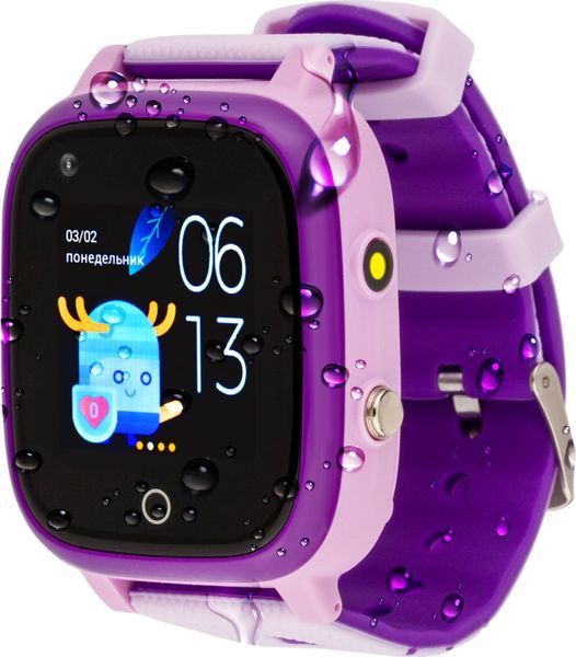 Дитячий смарт-годинник AmiGo GO005 4G WIFI Thermometer Purple 188755 фото