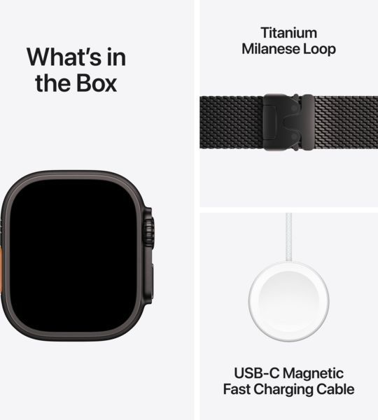 Смарт-годинник Apple Watch Ultra 2 GPS + LTE 49mm Black Titanium Case With Black Titanium Milanese Loop M/L MX5U3 320088 фото