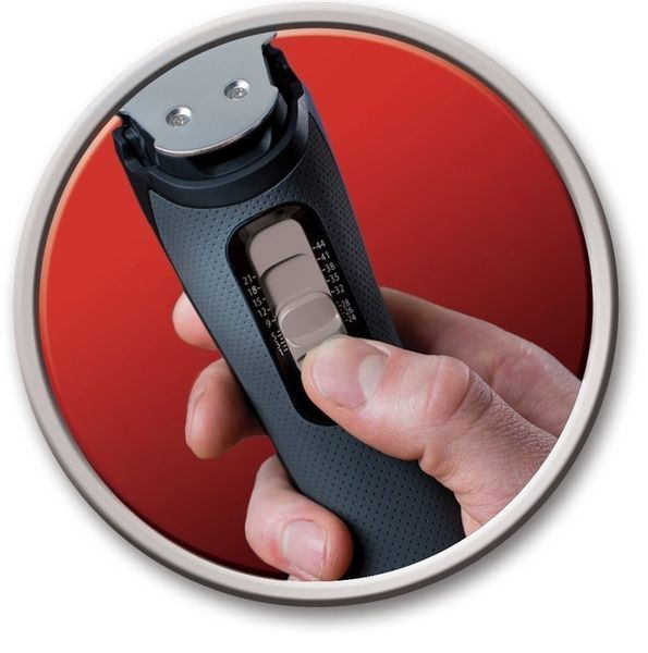 Машинка для стрижки Remington Pro Power Precision Steel, мережа+акум., роторний мотор, насадок-2, сталь, чорний (HC7110) 369690 фото