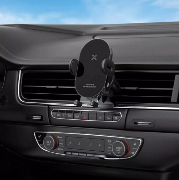Автомобільний тримач З бездротовою зарядкою Proove Rounded Energy 15W (WHRE15010001) Black 287040 фото
