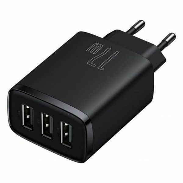 Зарядний Пристрій Baseus Compact 17W (3USB) (CCXJ020101) Black 256135 фото