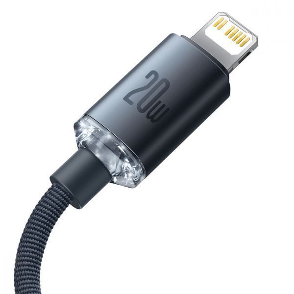 Кабель Baseus Crystal Shine Series Fast Charging Data USB кабель Type-C To IP 20W 1.2m (CAJY001304) Pink 260567 фото