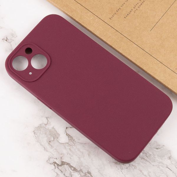 Чохол Silicone Case Full Camera Protective (AA) NO LOGO для Apple iPhone 14 (6.1") Бордовий / Plum 288742 фото