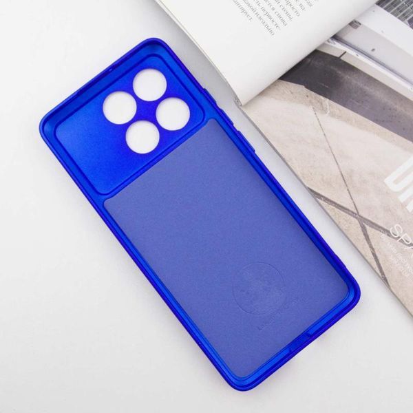 Чохол TPU GETMAN Liquid Silk Full Camera для Xiaomi Poco X6 Pro Синій / Iris 397125 фото