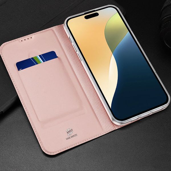 Чохол-книжка Dux Ducis з кишенею для візиток для Apple iPhone 16 Pro (6.3") Rose Gold 322720 фото