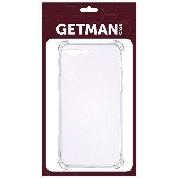 TPU чохол GETMAN Ease logo посилені кути для Apple iPhone 7 plus / 8 plus (5.5") Безбарвний (прозорий) 200238 фото