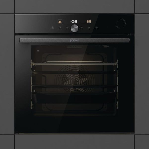 Духова шафа Gorenje електрична, 77л, A+, пара, дисплей, Wi-Fi, чорний (BSA6747DGWI) 367933 фото