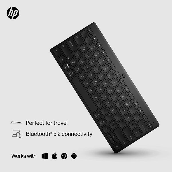 Клавіатура мембранна HP 350 Compact Multi-Device, 78key, BT, EN/UK, чорний (692S8AA) 365285 фото