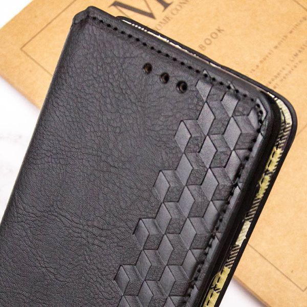 Шкіряний чохол-книжка GETMAN Cubic (PU) для Xiaomi Redmi A5 / Poco C71 Чорний 378154 фото