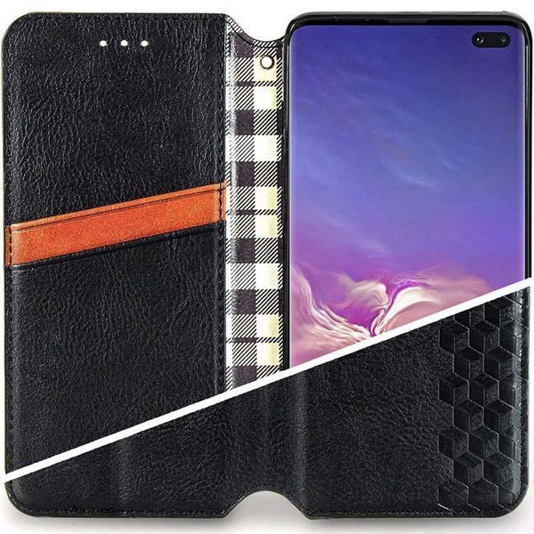 Шкіряний чохол книжка GETMAN Cubic (PU) для Samsung Galaxy A32 4G Чорний 213288 фото