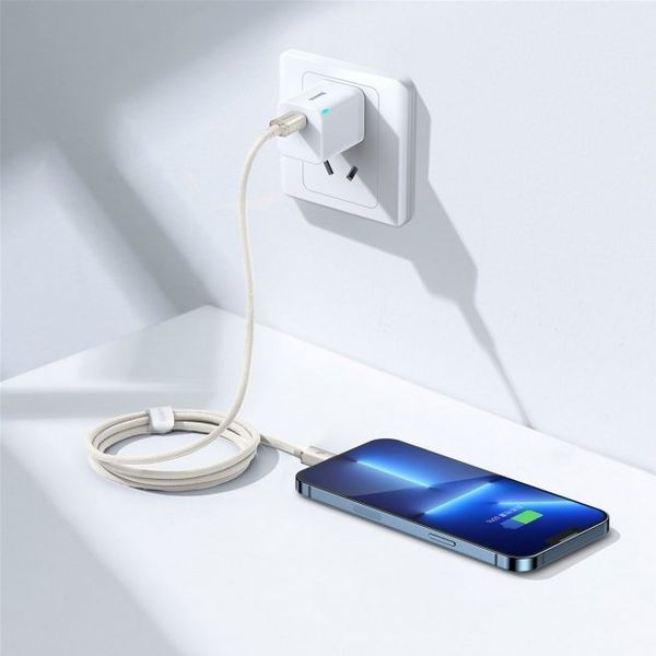 Кабель Baseus Crystal Shine Series Fast Charging Data USB кабель Type-C To IP 20W 1.2m (CAJY001304) Pink 260567 фото