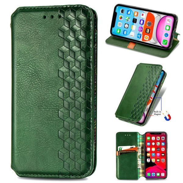 Шкіряний чохол книжка GETMAN Cubic (PU) для Xiaomi 13 Зелений 269040 фото