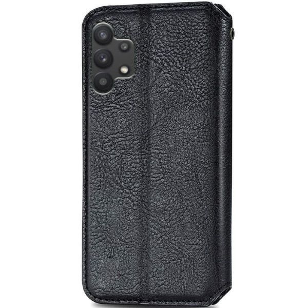 Шкіряний чохол книжка GETMAN Cubic (PU) для Samsung Galaxy A32 4G Чорний 213288 фото