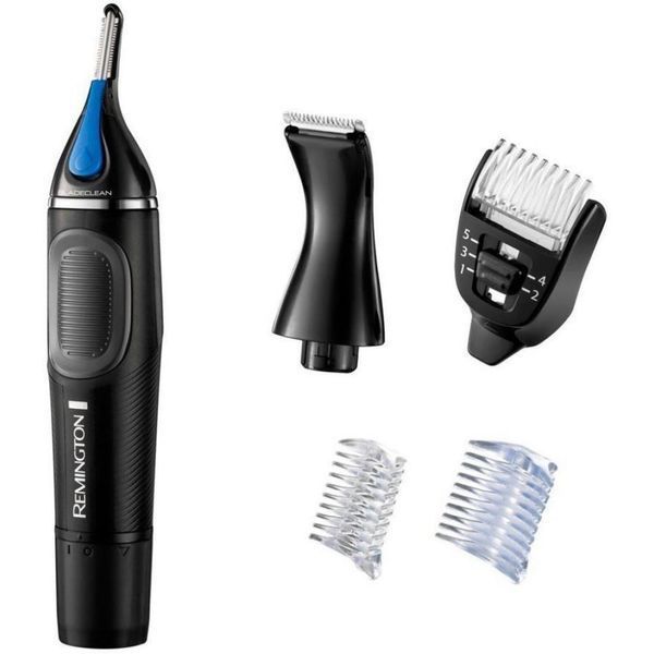 Тример Remington Nano Series Lithium, для носа та вух, ААx1, насадок-4, сталь, чорно-синій (NE3870) 363412 фото