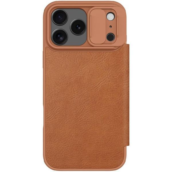 Шкіряний чохол-книжка Nillkin Qin Pro Camshield для Apple iPhone 17 Pro Max (6.9") Brown 401090 фото