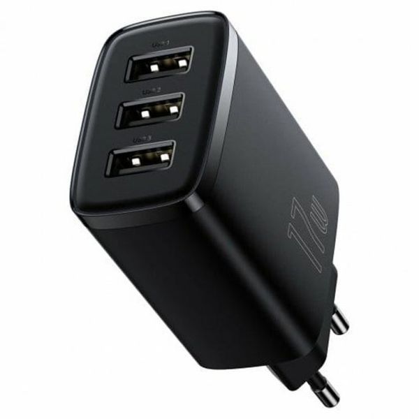 Зарядний Пристрій Baseus Compact 17W (3USB) (CCXJ020101) Black 256135 фото