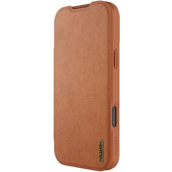 Шкіряний чохол-книжка Nillkin Qin Pro Camshield для Apple iPhone 17 Pro Max (6.9") Brown 401090 фото