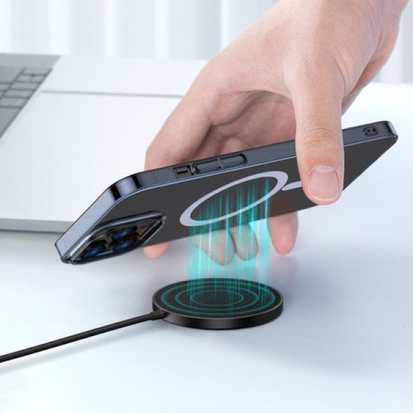 Бездротовий зарядний пристрій Baseus Simple Mini2 Magnetic Wireless Charger 15W (for iP 12/13) (CCJJ010001) Black 258881 фото