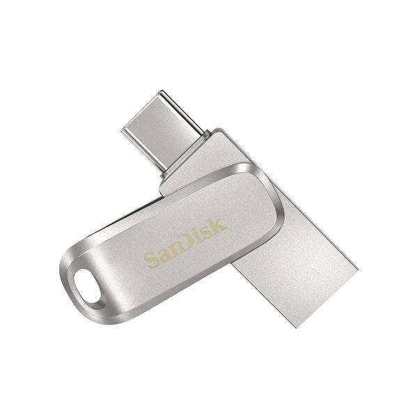 Накопичувач SanDisk 128GB USB 3.1 Type-A + Type-C Dual Drive Luxe Срібний (SDDDC4-128G-G46) 375220 фото