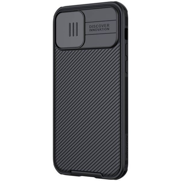 Карбонова накладка Nillkin Camshield (шторка на камеру) для Apple iPhone 13 Pro (6.1") Чорний / Black 222129 фото