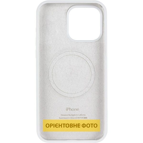 Чохол Silicone Case (AA) Logo with MagSafe для Apple iPhone 17 (6.3") Білий / White 392994 фото