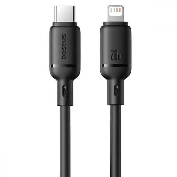 Кабель Baseus Silky Series Fast Charging Type-C to Lightning 20W (2m) (P10377700113-01) Black 347077 фото