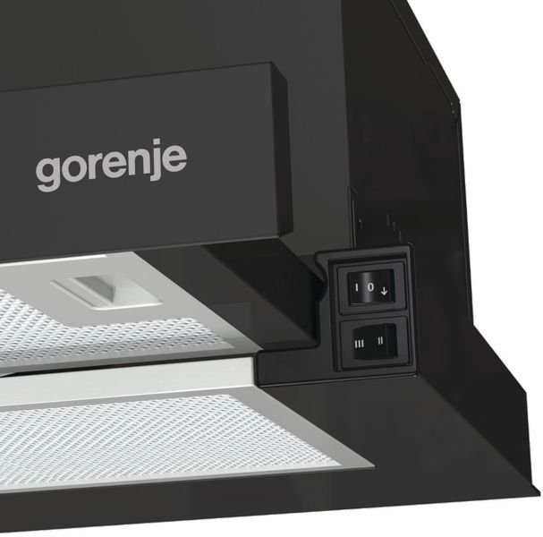 Витяжка Gorenje телескопічна, 60см, 350м.куб/год, чорний (TH60E3B) 375251 фото