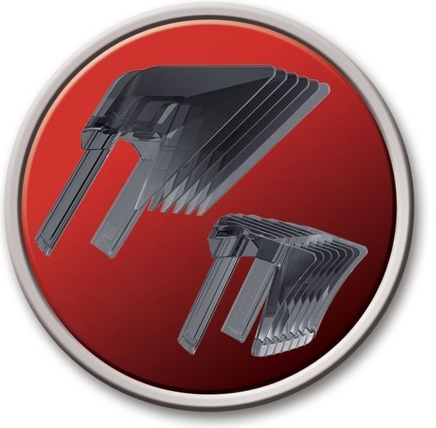 Машинка для стрижки Remington Pro Power Precision Steel, мережа+акум., роторний мотор, насадок-2, сталь, чорний (HC7110) 369690 фото