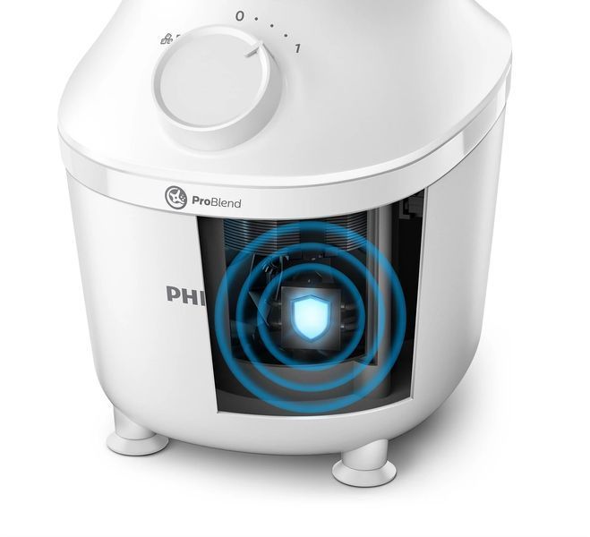 Блендер Philips стаціонарний 3000 series 450Вт, чаша-1900мл, чопер, імпульсний режим, білий (HR2041/17) 363220 фото
